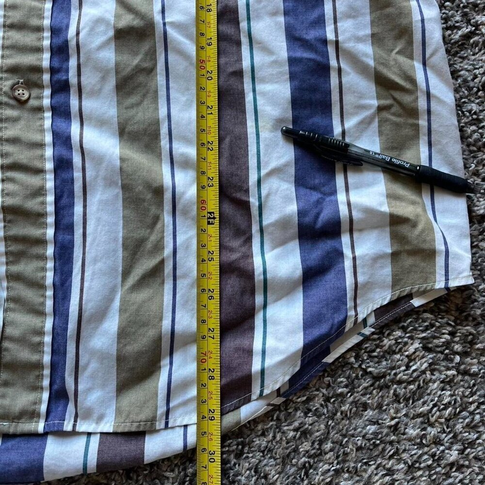 Single Needle Tailoring Roundtree Polo Mens XL Striped Gingham Business Casual - Picture 6 of 6